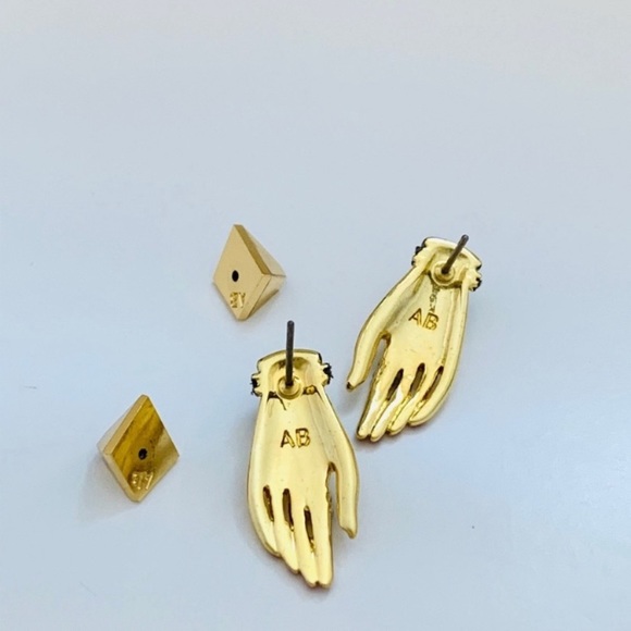 Alexis Bittar Small New Vintage Vanitas Victorian Hand Earrings - Picture 6 of 16